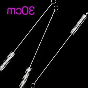 긴 빨대 청소 브러시 30cm 스테인리스 손잡이 텀블러 물병 세척 도구 주방