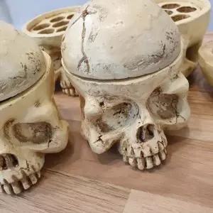 해골 모양 타투 잉크 컵 받침대 홀더 인테리어 장식 소품 타투샵 스튜디오 전시용