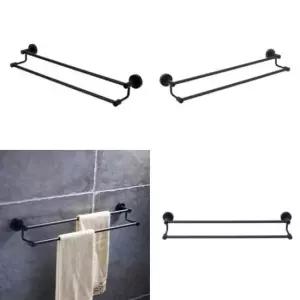 [SBD] 화장실수건걸이 블랙 2단 스텐 욕실타올걸이 수건걸이