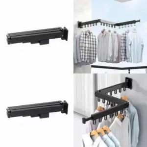 [SBD] 폴딩 벽걸이 3단 블랙 베란다빨래걸이 빨래건조대 이불건조대