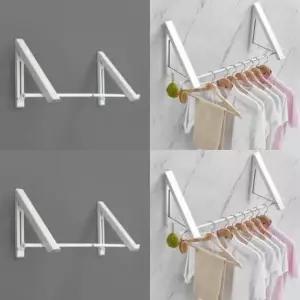 [SBD] 화이트 봉 벽걸이 접이식 세탁실벽선반 80cm 빨랫대 빨래건조대더블