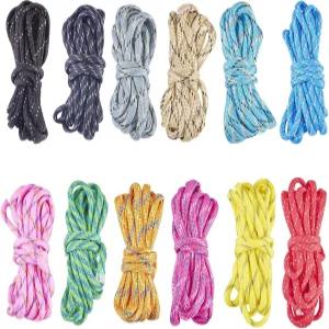 크래프트데이 24m 폴리에스터 코드 로프 12가지 색상 4mm 타이 풀 스윙 클라이밍 매듭 팔찌 보석 열쇠고리