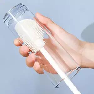 접이식 긴 손잡이 물통 세척솔 주방용 텀블러 컵 젖병 내부 청소 브러시 위생