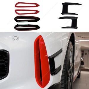 MP 스타일 앞 범퍼 에어로 플릭 & 레드 에어 벤트 커버 트림 BMW F40 118i 118d 120i 120d 128ti M135i M 스포츠 2019- 튜닝