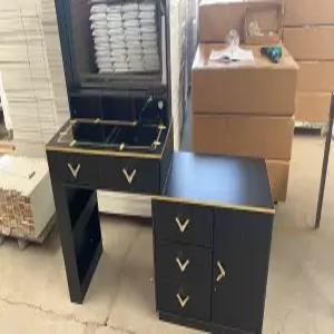 GRUTEUNIT 57 거울과 조명이 있는 화장대 t-009