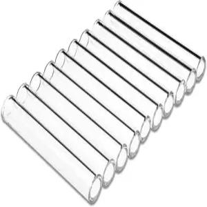 PQAPGT 3인치 길이 10피스 유리 붕규산염 튜브 12mm OD 두께 벽 예술 DIY용 투명