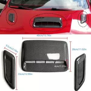 본넷덕트 후드 에어덕트 스쿠프 보넷 벤트 커버 33 측면 공기 흡입 스티커 자동차 장식 범용 플랫 차량 40c