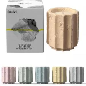 가정용 JueOne 향초 세트 6팩 내추럴 소이 왁스 캔 선물 무독성 시멘트 병 스트레스 해소를 위한 고급