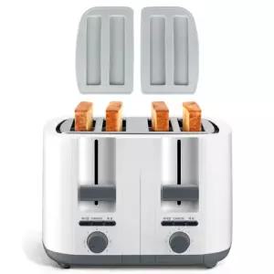리뉴얼 뚜껑있는 듀얼채널 4구 와이드슬롯 토스트기 식빵 4개동시 토스터 2281888 J