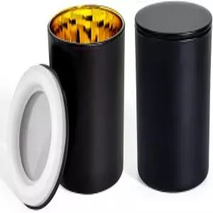 캔들 제작을 위한 벌크 병 전기 도금된 내부가 있는 고급 용기 금속 뚜껑이 12PCS 빈 - 골드 이너