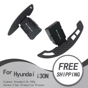 패들쉬프트연장킷 핸들튜닝용품 현대 N/GT i30N 코나 N 엘란트라 아반떼 벨로스터 스티어링 휠용 카본 파이