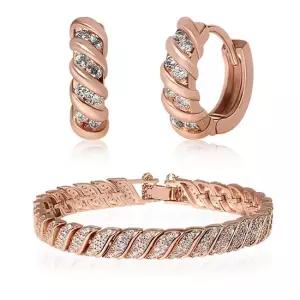 [루브르파리] 14K 트위스트 오로라 귀걸이/팔찌 SET SET0475