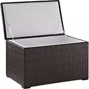 크로슬리 가구 팜 하버 위커 실외 쿨러 풀사이드용 스 박스 뒷마당 발코니 데크 브라운