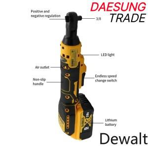 디월트 DCF512 3/8인치 브러시리스 라쳇 직각 렌치 LED 무선 드라이버 속도 조절 파워 20V 전동 공구