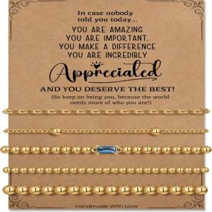 여성을 위한 골드 링크 팔찌 선물 14K 도금 스태커블 트렌디한 얇은 쿠바 페이퍼클립 체인 주얼리 세트