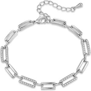 여성용 파호니 페이퍼클립 체인 팔찌 14K 골드톤 다인 주얼리 선물