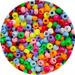 2000 포니 비드 벌크 6x9mm 멀티 컬러 플라스틱 공예용 구슬 세트 DIY 보석 제작 팔찌를 위한 10가지