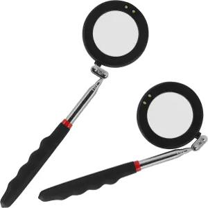 2개의 가벼운 작은 원형 및 사각형 거울이 있는 베터스타 망원경 검사 - 유연하고 샤워 용도 자동차용 확장