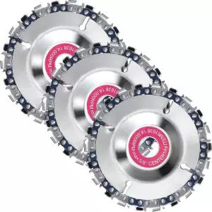 3피스 5/8인치 나무 조각 체인 디스크 4인치 22치 톱날 그라인더 4인치/4-1/2인치 앵글 연마 성형 부착