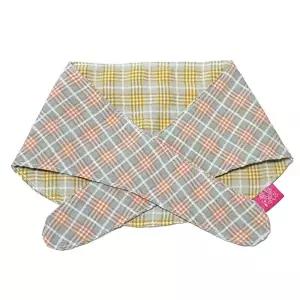 블링독 강아지 스카프 양면 체크 스카프빕 (L)