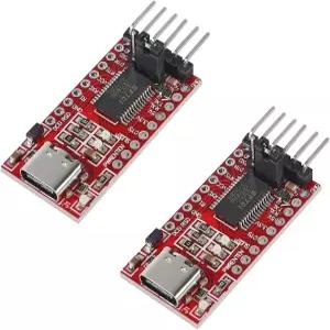 아두이노와 호환되는 ALMOCN 2PCS USB-TTL 직렬 변환 어댑터 타입-C FT232RL 모듈 3.3V 5.5V FTDI