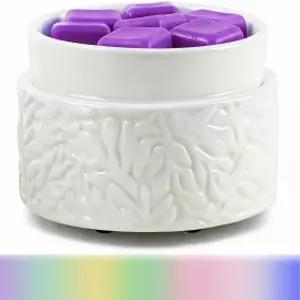 7가지 색상의 LED 왁스 멜트 워머 3-in-1 전기 캔들 초대형 멜팅 접시 세라믹 향 멜터 에센셜 오일 버너