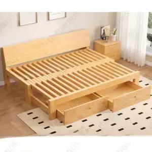 원목 서랍형 침대 자취방 원룸 프레임 수납 2단