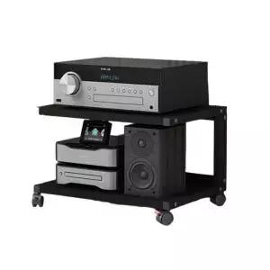 이동식 오디오장 원목 진열장 스피커다이 낮은 오디오선반 수납장 2단