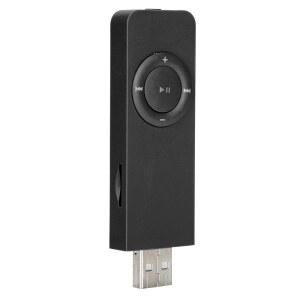 [미국배송] MP3 플레이어 USB 플래시 드라이브가 장착된 휴대용 하이파이 사운드 음악 이트 랜야드 최대 32GB 10시간 재생 시간 48시간 대기 시간(블랙) 지원