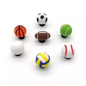 신발 장식 꾸미기 어린이 7p 신발 액세서리 실내화 슬리퍼 스포츠 운동화 포인트 배구공 클립 샌들