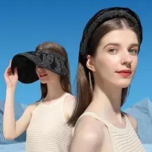 선캡 차단 여성 골프모자 햇빛 햇빛가리개 여성 골프챙모자 가리개모자 여름모자 썬캡 자외선