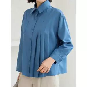 김여사, [빅사이즈](신상)(66-88) 로렐 플리츠 블라우스 1BL603301