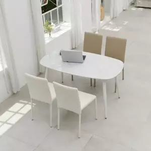 [인터데코]청결 유지가 쉬운 세라믹 상판 4인식탁 의자 세트 P0000CBJ