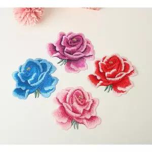 와펜 플라워 한복자수 의류리폼 자수패치 꽃모양 4색