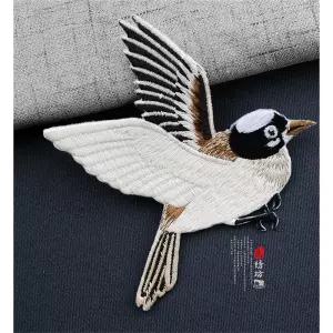 의류리폼 참새 자수패치 와펜 새모양 새 한복자수