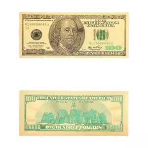 양면 금박 행운의 100달러 구권 지폐 인테리어 장식용 선물용 모조 지폐