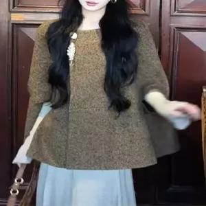 겨울 자켓 여성패션 멋스러운 케이프 반 코트 DL4