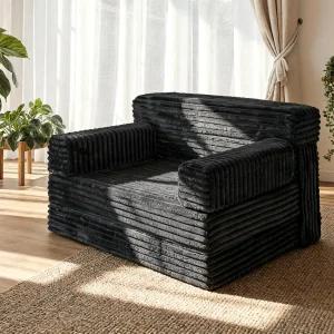 YEPDIN 접이식 소파 침대 팔걸이 의자가 있는 컨버터블 거실용 라운지 휴대용 4-in-1 층 침실 세탁 가능한