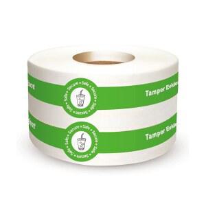 안전하고 안전한 변조 방지 라벨용 그린 스티커 배달 음료 음식 뚜껑용 신선도 식품 밀봉 22 9CM 9인치