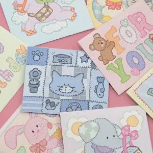 꼼지락 퀼트 미니 편지지 3개 1세트 183353