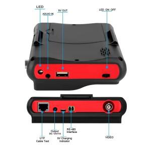 4K CCTV 테스터 비디오 감시용 4.3 인치 Ahd 모니터 RS485 PTZ 컨트롤러 UTP가 장착된 AHD/CVI/TVI/CVBS 아
