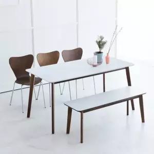 스칸디 위너 1600 1800 6인 세라믹 식탁세트 벤치형)