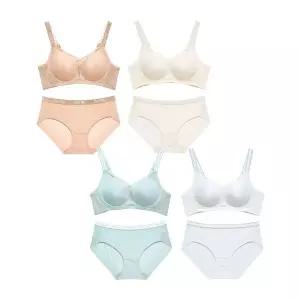 PLAYTEX [4PACK] 노와이어 크로스유어하트 브라팬티 세트 2100870