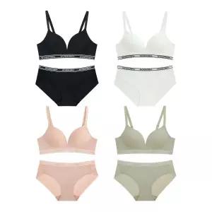 WONDERBRA [4PACK] 스포츠 아웃밴드 노와이어 브라팬티 세트 2099935