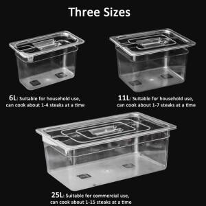 6L 11L Sous Vide 컨테이너 기계 뚜껑 물 탱크 수조 순환기 수비드 요리 느린