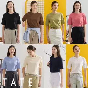 [TATE] 테이트 26SS 여성 퓨어 오가닉 코튼 100% 썸머 튜블러 티 컬렉션 8종