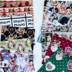 만 호환화 크리스마스 새끼 고양이 애완 동물 개 목화 패브릭 바느질 퀼트 재료 Diy 천  드레스 셔츠 마스