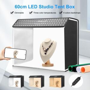 PULUZ 60 x 40cm 포토 스튜디오 LED 라이트 박스 휴대용 24x16x20인치 직육면체 사진 촬영 텐트 4가지 색상