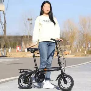 학생 접이식 자전거 소형 초경량 폴딩 주니어 14인치 등하교 디스크 브레이크 (화이트)116293