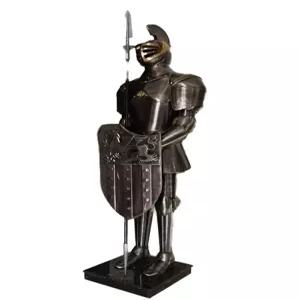 중세기사 철갑옷 중세 기사 갑옷 대형 은색 금색 검투사